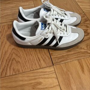 Adidas Samba White and Black Trainers